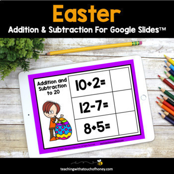 Preview of Easter Math Activities | Basic Math Facts | Addition and Subtraction