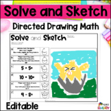 Easter Math Activities - Directed Drawing Math - Editable