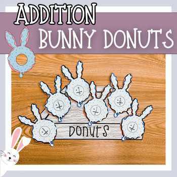 Preview of Easter Math Activities - Easter Donut Bunny Craft - Addition Math Craft