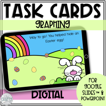 Preview of Easter Math Activities Graphing Google Slides Task Cards