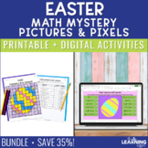 Easter Math Activities Mystery Picture Worksheets & Pixel 