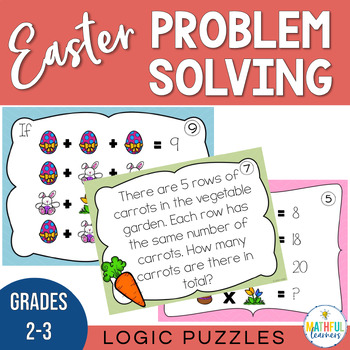 Preview of Easter Math Activities - Open Ended Questions & Problem Solving Brain Teasers
