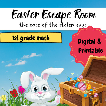 Preview of Easter Math Activity | 1st Grade | Digital Escape Room | First Grade Games