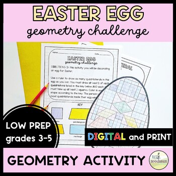 Preview of Easter Math Activity & Craft - 3rd 4th 5th Grade Geometry