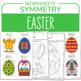 Preview of Easter Math Activity Easter Symmetry Bunny Chick Easter Egg Math Centers
