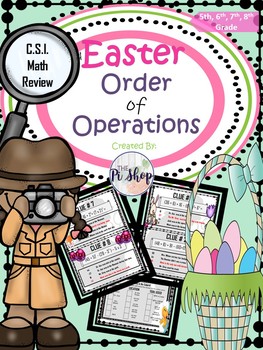 Preview of Easter Math Activity Order of Operations C.S.I Activity {N0 PREP}