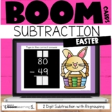 Easter Math Boom Cards™ 2 Digit Subtraction with Regrouping