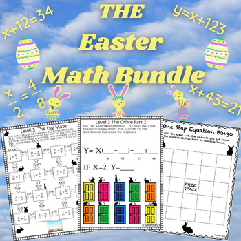 Preview of Easter Math Bundle | 6th and 7th Grade Activities / Centers