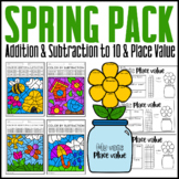 Spring Math Bundle {Color By Code} {Place Value Craftivity}