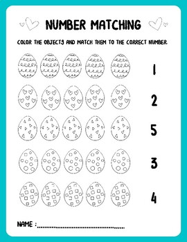 Easter Math - Bunny Math , color and writing number, Activities ...