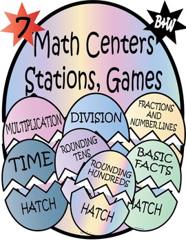 Preview of 3rd Grade Math Centers - Easter Math Activity