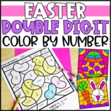 Easter Math Color by Code Pictures: Double Digit Addition 