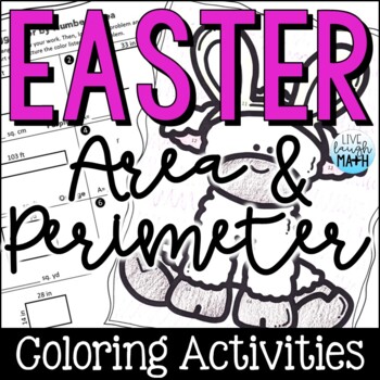 Preview of Easter Math Coloring: Area & Perimeter Activities