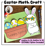 Easter Math Craft - Addition - EDITABLE