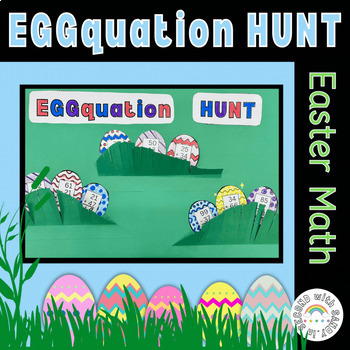 Preview of Easter Math Craft- EGGquation Hunt Addition and Subtraction within 20 and 100