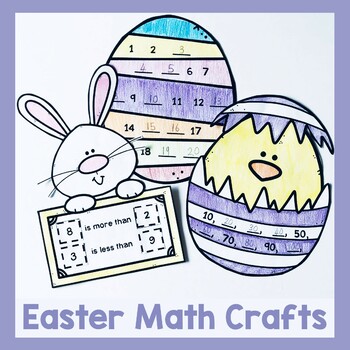 Preview of Kindergarten Easter Math Crafts For Number And Counting