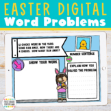 Easter Math Digital Word Problems for First Grade 1.OA.1