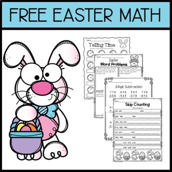 Preview of Free Easter Math 2nd Grade  -  Free Second Grade Math Worksheets