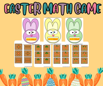 Preview of Easter Math Game For Math Centers