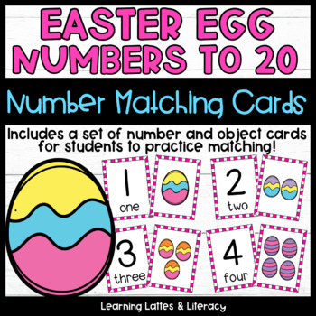 Preview of Easter Math Game Task Cards Number Recognition Spring Math Centers Number Sense
