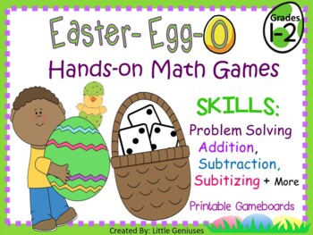 Preview of Easter Math Games For Grades 1 and 2