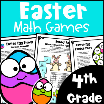 Preview of Easter Math Games for Fourth Grade - Fun Easter Math Activities