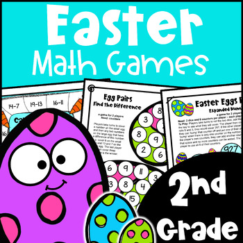 Preview of Easter Math Games for Second Grade - Fun Easter Math Activities