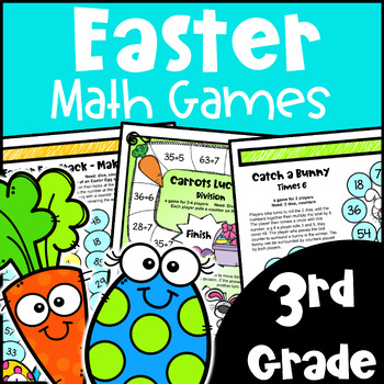 Preview of Easter Math Games for Third Grade - Fun Easter Math Activities