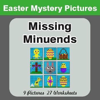 Easter Math: Missing Minuends - Color-By-Number Math Mystery Pictures