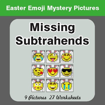 Easter Math: Missing Subtrahends - Color-By-Number Math Mystery Pictures