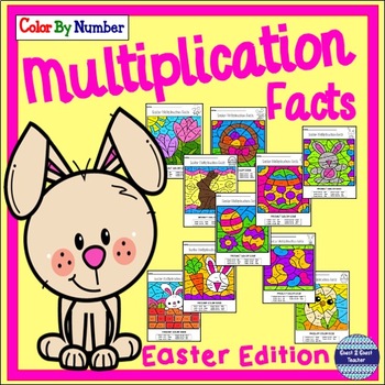 Preview of Easter Math | Multiplication Color By Number