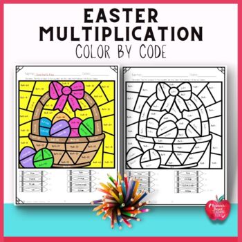 Preview of Easter Math: Multiplication Color by Code