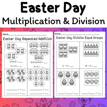 Preview of Easter Math Multiplication & Division l Picture Groups l Repeated Operation