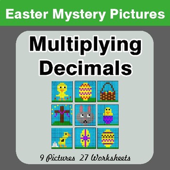 Easter Math: Multiplying Decimals - Color-By-Number Math Mystery Pictures