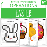 Easter Math Mystery Pictures Grade 5 Multiplications Divis