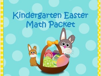 Preview of Easter Math Packet For Kindergarten