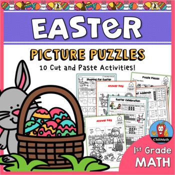 Preview of Easter Math Picture Puzzles {1st Grade}