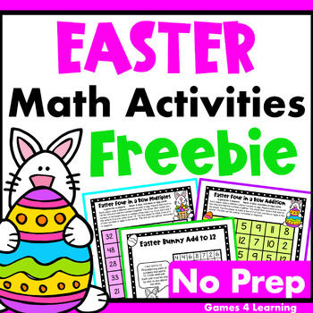 Preview of Free Easter Activities: Easter Math Games and Easter Math Puzzle