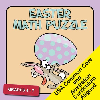 Preview of Easter Math Puzzle - Fractions - Grades 4-7