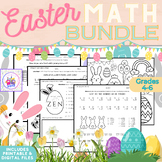 Easter Math Puzzles Bundle Test Review Coloring Page Digit