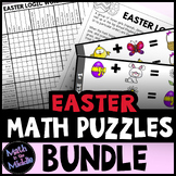 Easter Math Puzzles Mini Bundle - Middle School Easter Mat