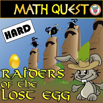 Preview of Easter Math Quest: Raiders of The Lost Egg (HARD LEVEL)