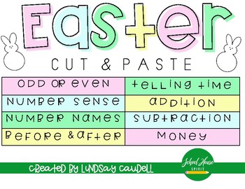 Preview of Easter Math Review