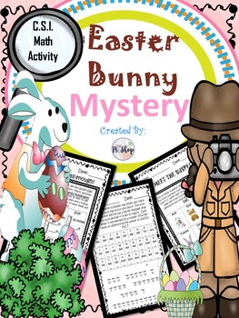 Preview of Easter Math Review Activity: C.S.I. Mystery {NO PREP}