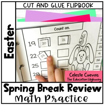 Preview of Easter Math Review Booklet April Spring Break