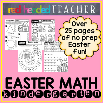 Preview of Easter Math Sheets for Kindergarten