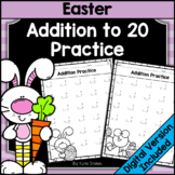 Easter Math Single Digit Addition Worksheets | Printable & Digital