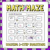 Easter Math - Solving 1-Step Equations Maze with Distance 