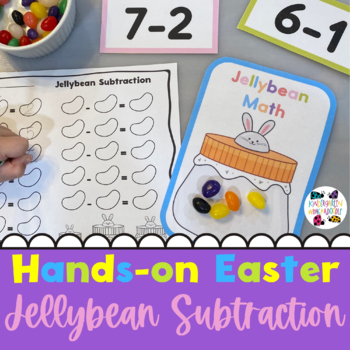 Preview of Easter Math / Spring Math Hands-on Jellybean Subtraction Activity or Math Center