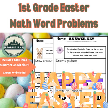 Preview of Easter Math Word Problems for 1st Graders